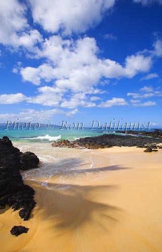 Beautiful Secret Beach in Makena, Maui, Hawaii Picture Stock Photo - Hawaiipictures.com