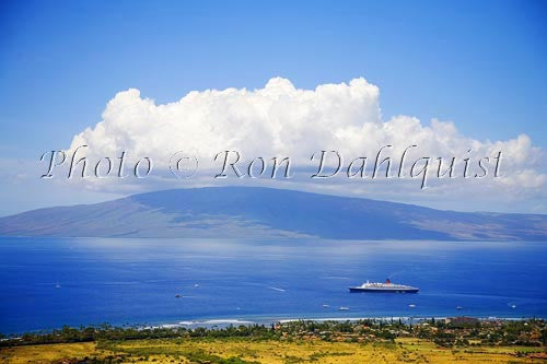 Island of Lanai, viewed from West Maui Picture - Hawaiipictures.com