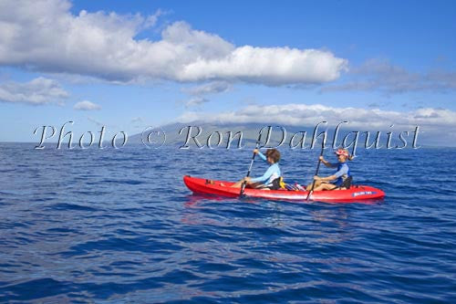 Kayaking off the south shore of Maui, Hawaii Stock Photo - Hawaiipictures.com