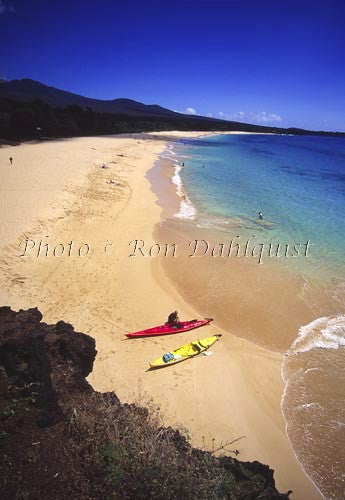 Kayaking, Big Beach, Oneloa, Makena, Maui, Hawaii - Hawaiipictures.com