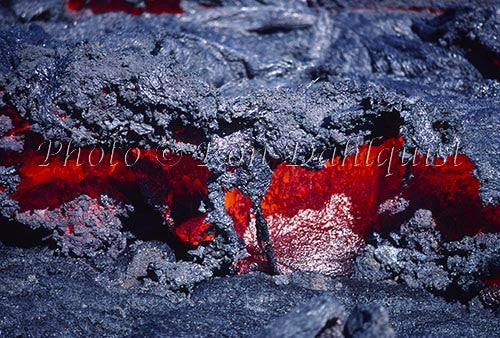 Red hot, molten lava from Kilauea volcano, Big Island of Hawaii - Hawaiipictures.com