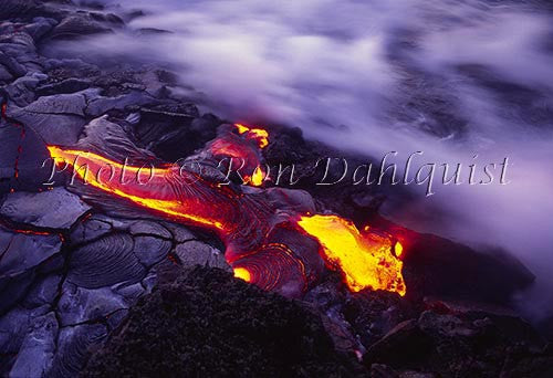 Pahoehoe lava on Kilauea, the Big Island of Hawaii - Hawaiipictures.com
