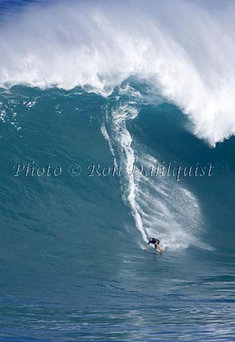 Surfer, Laird Hamilton, on a big day at Peahi, also known as Jaws, Maui, Hawaii MNR - Hawaiipictures.com