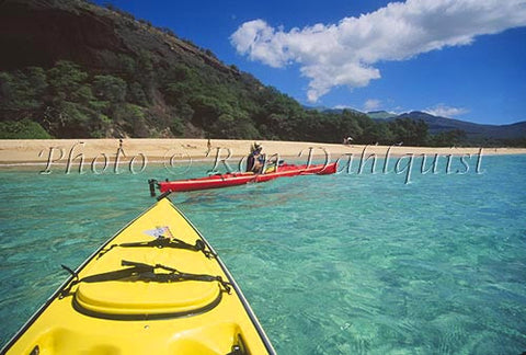 Kayaking at Big Beach, Oneloa, Makena, Maui, Hawaii - Hawaiipictures.com