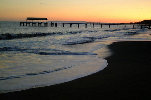 Waimea Pier Sunset - Hawaiipictures.com