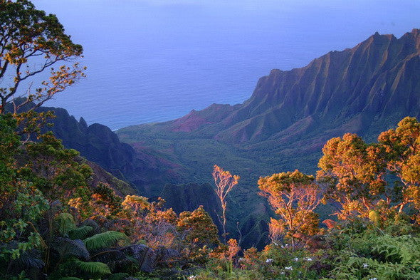 Kalalau Valley Picture At Sunset - Hawaiipictures.com