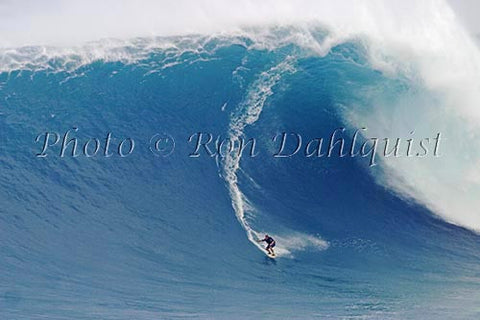 Makua Rothman, winning photo of the biggest wave ridden for the Billabong XXL contest. Jaws, Peahi, Picture - Hawaiipictures.com