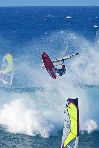 17yr. old Kai Lenny windsurfing at Hookipa on Maui's north shore, Hawaii - Hawaiipictures.com