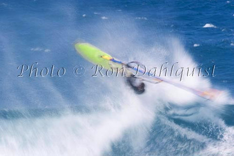 Windsurfing-Windsurfer on wave at Hookipa, Maui, Hawaii Picture - Hawaiipictures.com