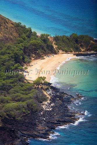 Aerial of Little Beach, Makena, Maui, Hawaii - Hawaiipictures.com