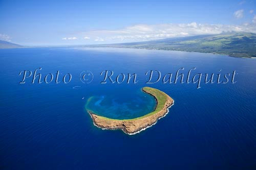 Aerial of Molokini, Maui, Hawaii - Hawaiipictures.com