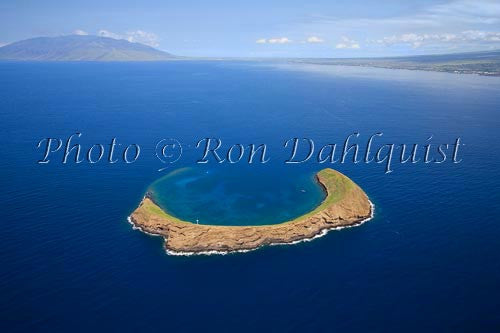 Aerial of Molokini, Maui, Hawaii Picture Photo - Hawaiipictures.com
