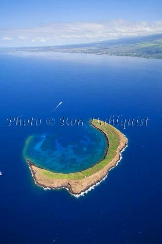 Aerial of Molokini, Maui, Hawaii Picture - Hawaiipictures.com