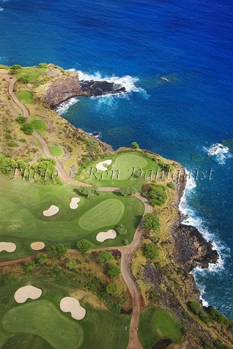 Aerial of The Challenge at Manele Golf Course, Lanai, Hawaii Picture - Hawaiipictures.com