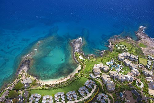 Aerial of Kapalua Bay and The Residences at The Ritz-Carlton, Maui, Hawaii - Hawaiipictures.com