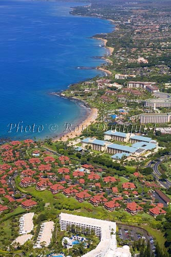 Aerial of Wailea coastline, Wailea, Maui, Hawaii Photo - Hawaiipictures.com