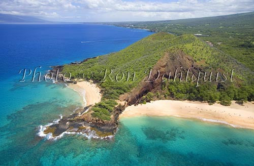 Aerial of Big Beach and Little Beach, Maui, Hawaii - Hawaiipictures.com