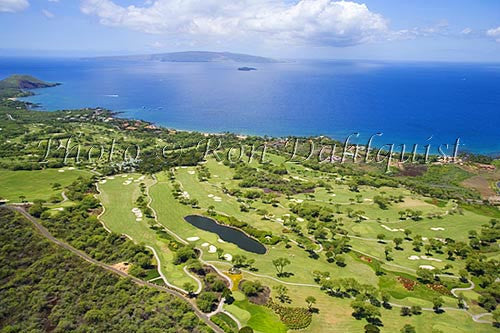 Aerial view of Wailea golf courses, Maui, Hawaii - Hawaiipictures.com