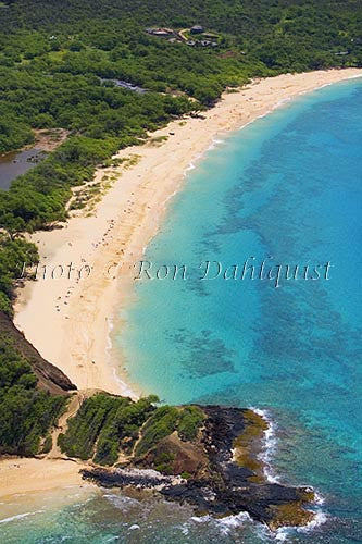 Aerial of Big Beach, Oneloa, Makena, Maui, Hawaii - Hawaiipictures.com