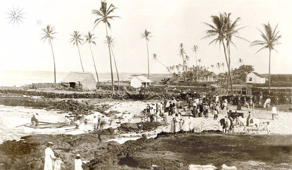 Steamer Day In Kailua-Kona - Vintage - Hawaiipictures.com