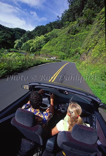 Couple driving on the road to Hana, Maui, Hawaii Picture - Hawaiipictures.com