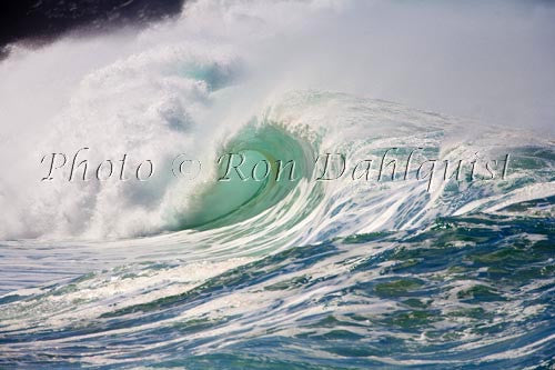 Large winter surf on the north shore of Oahu, Hawaii - Hawaiipictures.com