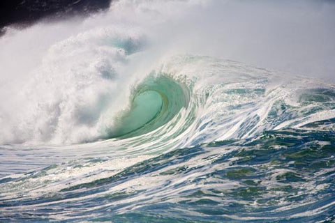 Large winter waves breaking at Waimea on Oahu, Hawaii Picture - Hawaiipictures.com