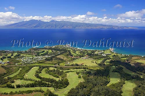 Aerial of Kapalua and Kapalua Bay, Maui, Hawaii Photo Print - Hawaiipictures.com