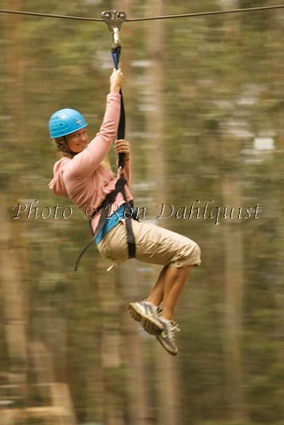 Zipline at Skyline Eco-Adventures, Upcountry Maui, Hawaii Photo - Hawaiipictures.com